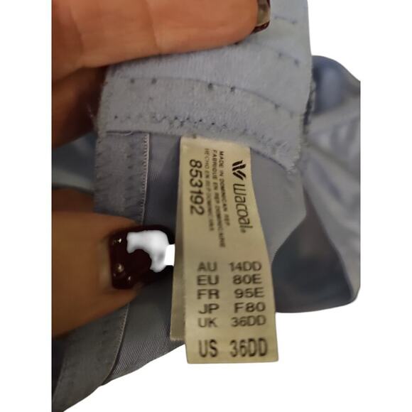 Wacoal Basic Beauty Spacer Underwire T-Shirt Bra blue sz 36 DD WL230 - Picture 7 of 7